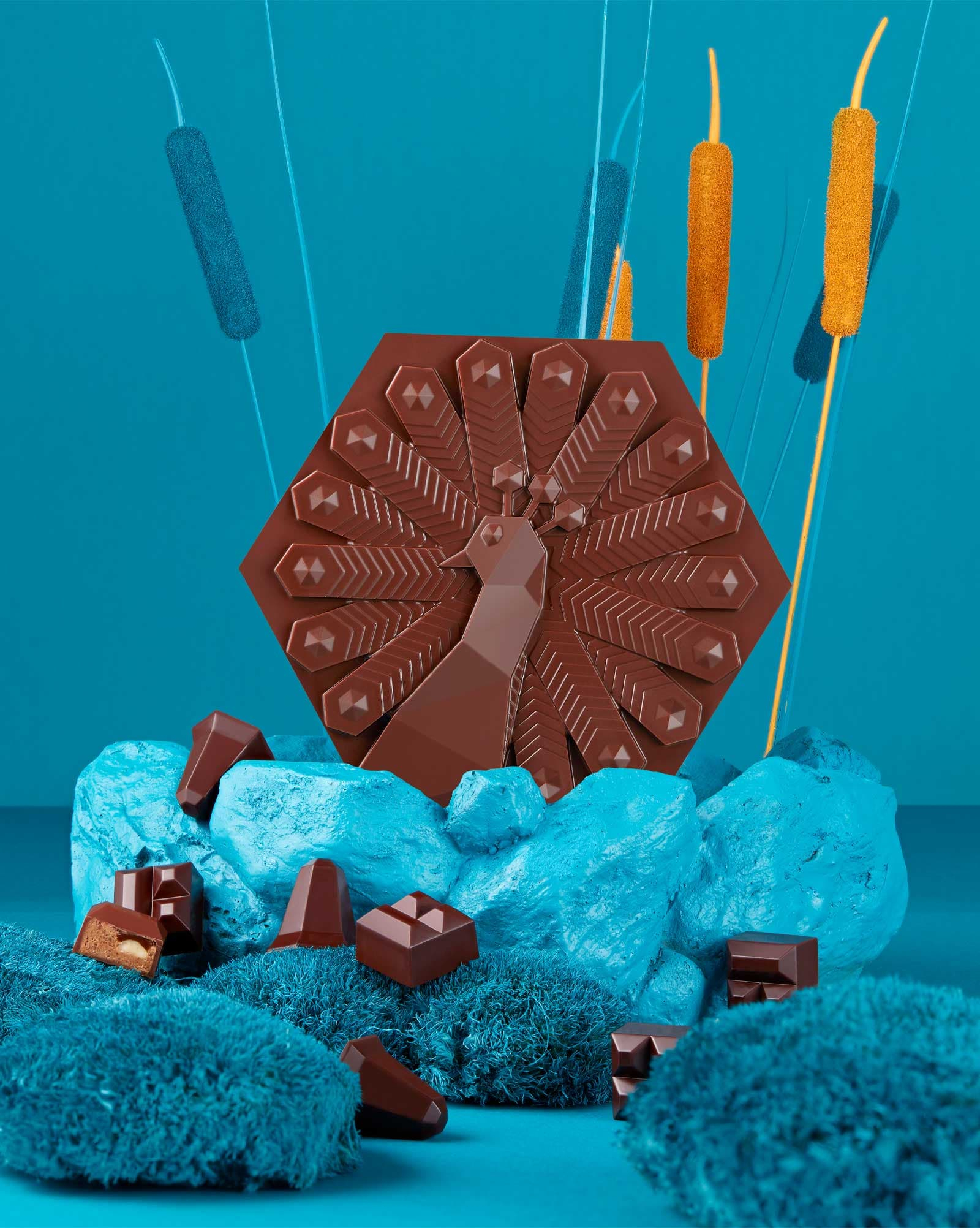 PEACOCK CHOCOLATE BOX