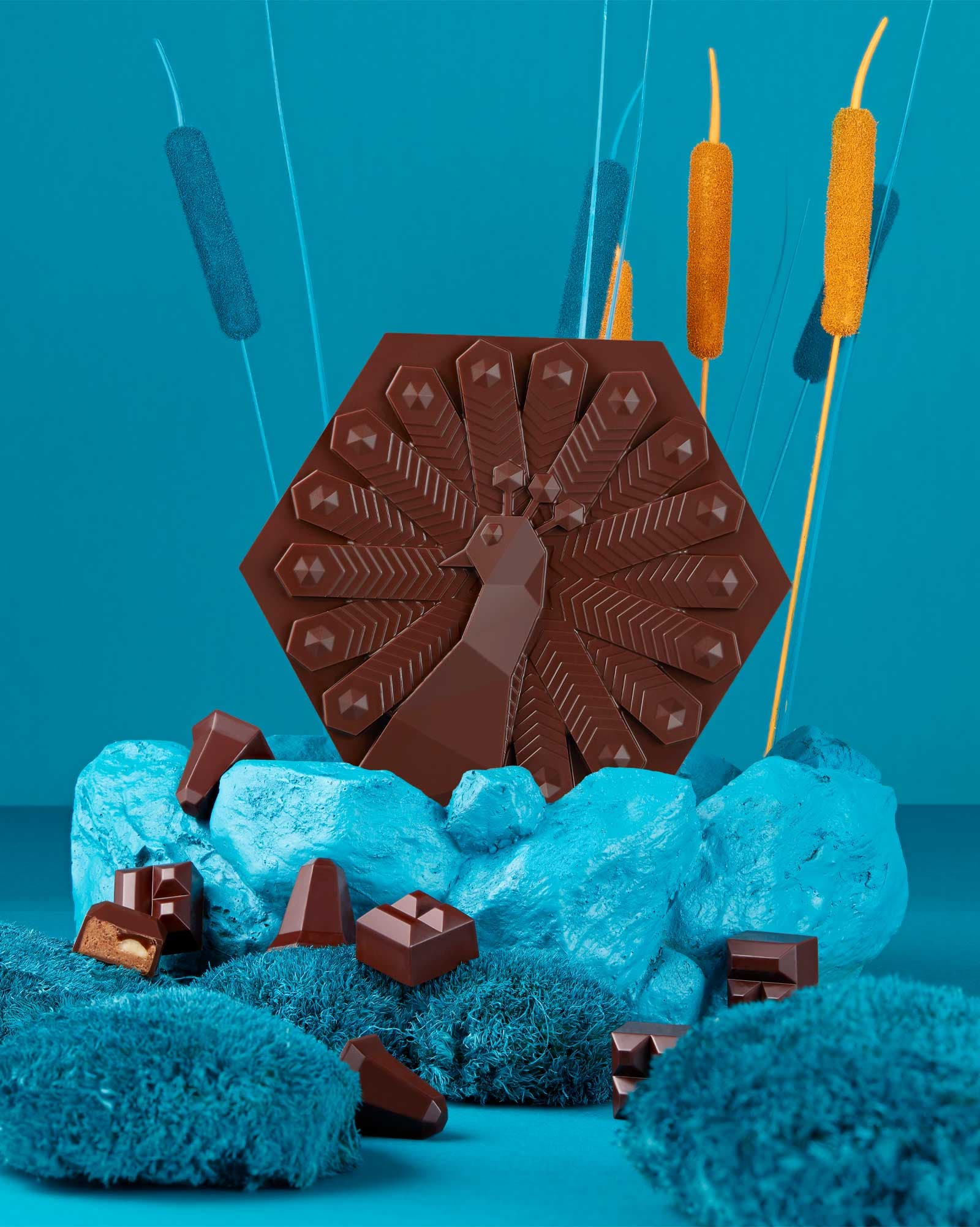 PEACOCK CHOCOLATE BOX
