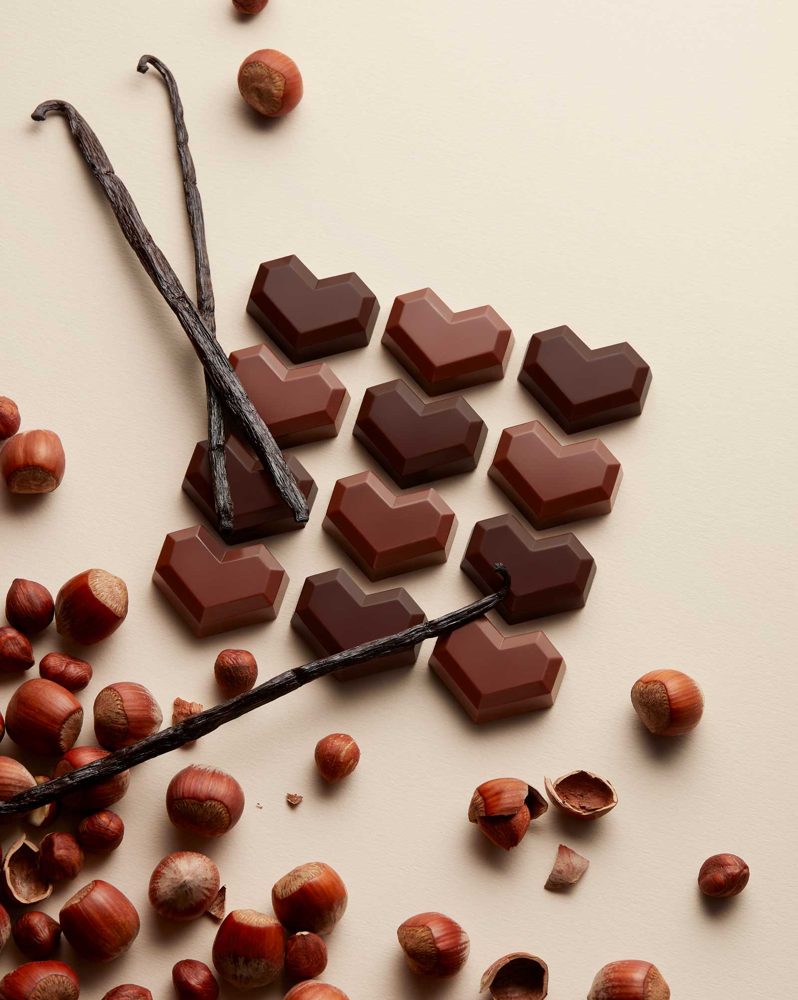 Herzpralinen Vanille